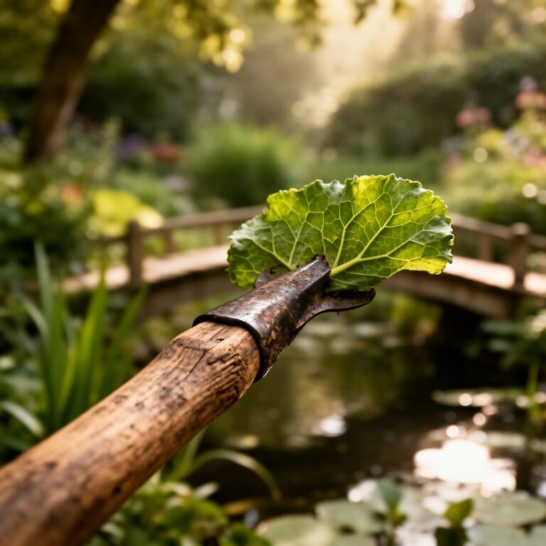 Steps for building a garden bridge over a pond