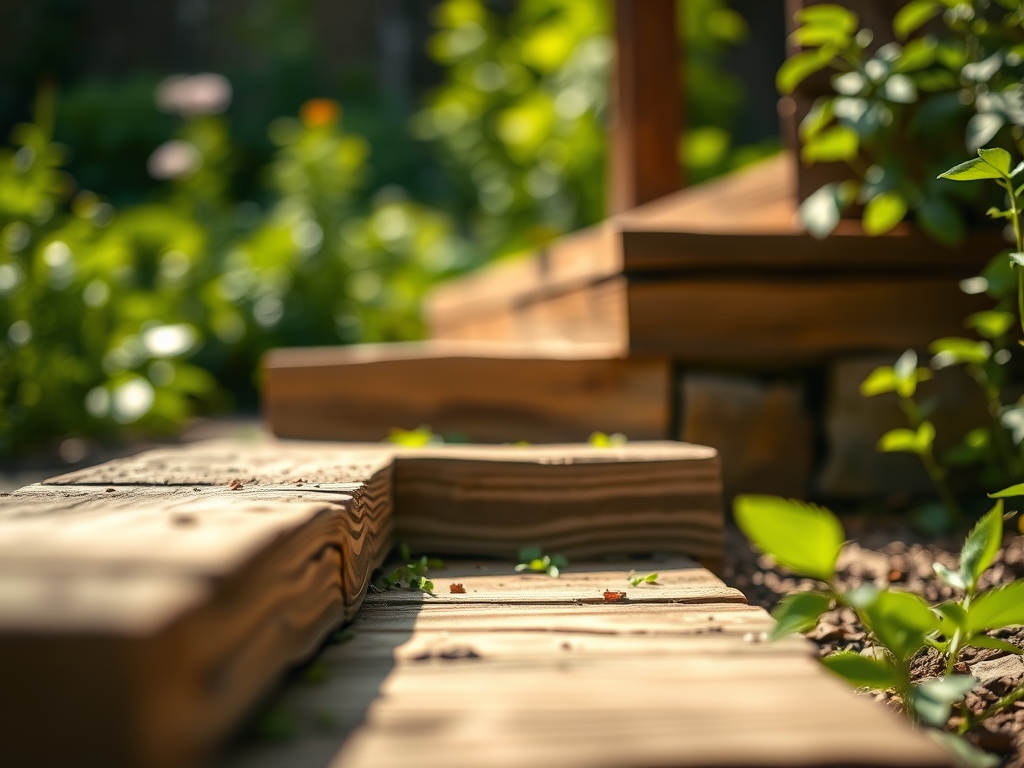 Steps for building a garden patio
