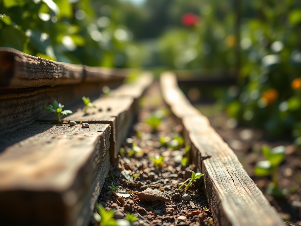 Steps for installing a vegetable garden path