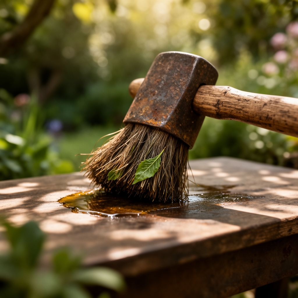 Steps for oiling metal surfaces to prevent rust