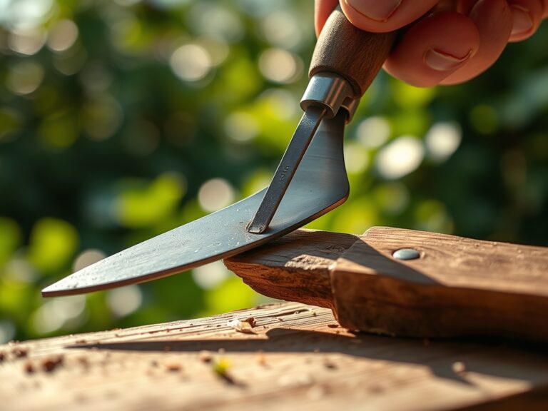Steps for sharpening a garden shears with a file