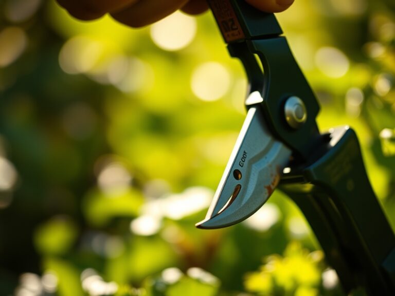 Using a garden pruner for vegetable pruning