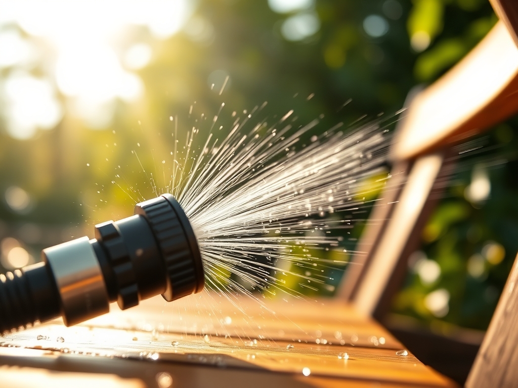 Using a pressure washer for garden furniture prep